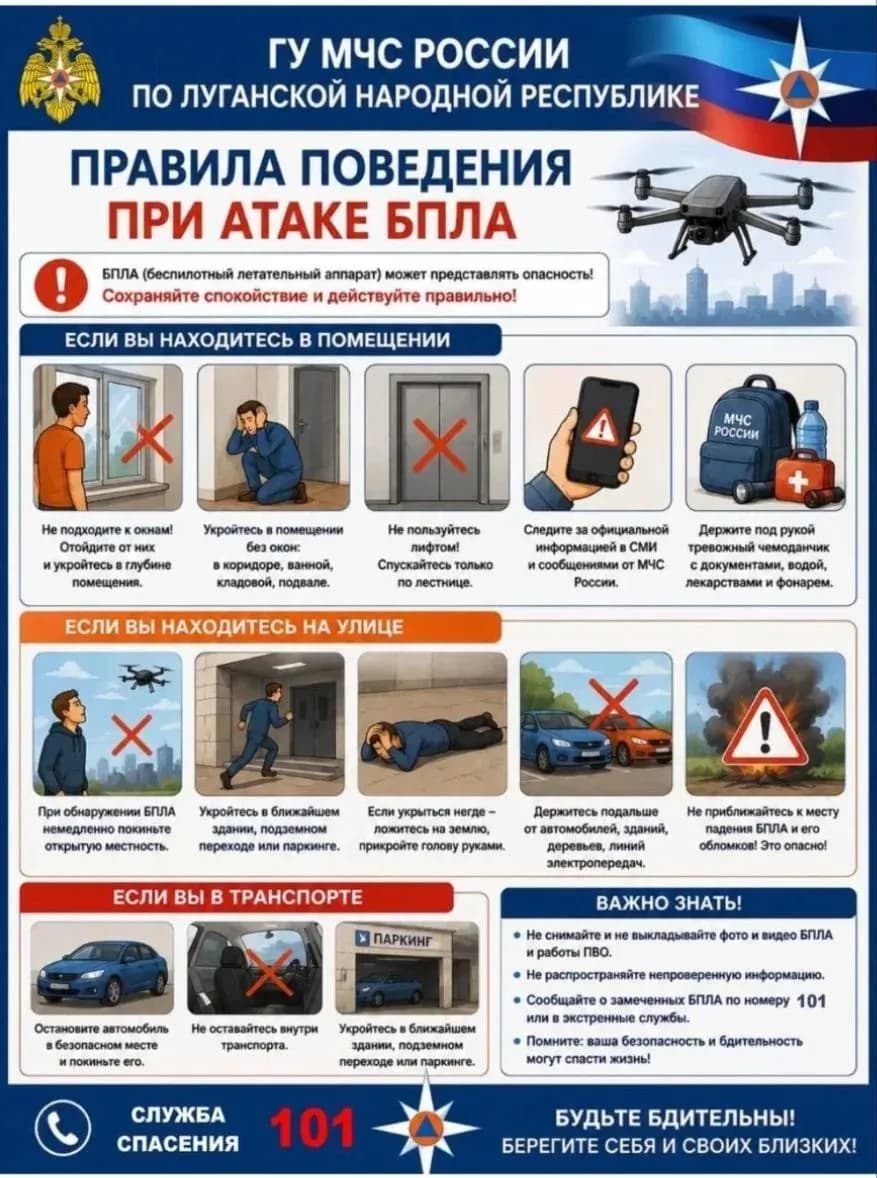 Правила поведения при атаке БПЛА